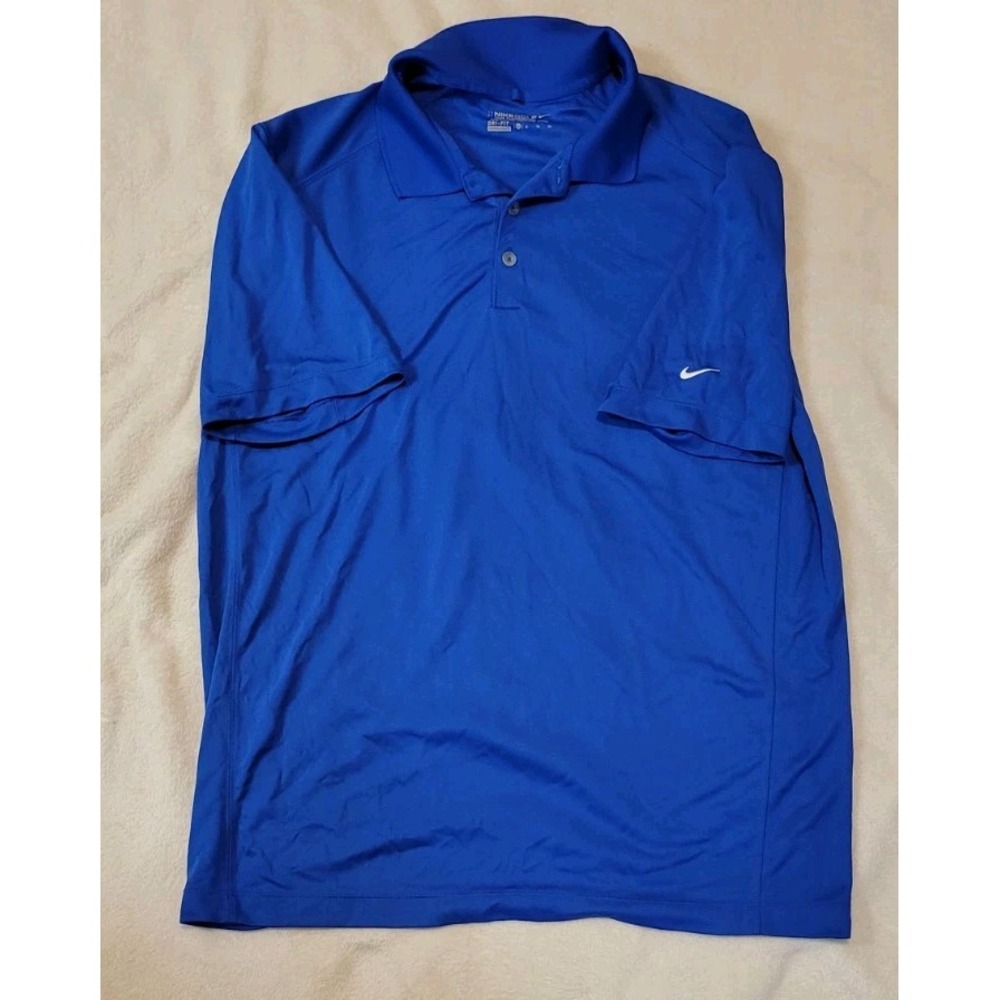 NIKE GOLF DRI FIT MENS BLUE POLO SIZE XL